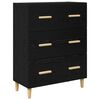 vidaXL Highboard so z&aacute;suvkou Čierny dub 69,5 x 34 x 180 cm