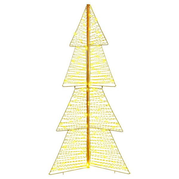 vidaXL Vianočn&yacute; stromček s 160 LED-i Tepl&aacute; biela 150 cm PET