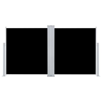 vidaXL Zaťahovacia bočná markíza, čierna 120x600 cm