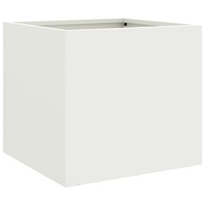 vidaXL Kvetin&aacute;č biely 32x30x29 cm oceľ
