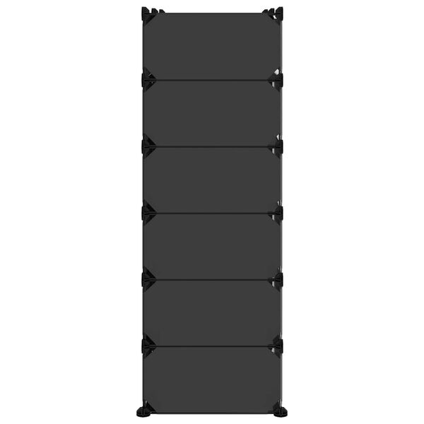 vidaXL Stojan na topánky čierny 94,5x36,5x106 cm PP