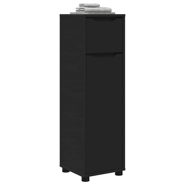 vidaXL K&uacute;peľňov&aacute; skriňa Čierna 30,5 x 30 x 101 cm Kompozitn&eacute; drevo