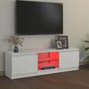 vidaXL TV skrinka s LED svetlami biela 120x30x36 cm