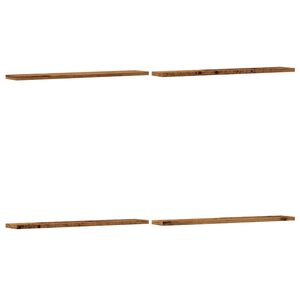 vidaXL Pr&iacute;davn&eacute; police 4 ks, star&eacute; drevo 60x10x1,5 cm, drevotrieska