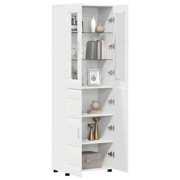 vidaXL Highboard s poličkou Biela 60 x 35 x 182 cm Kompozitn&eacute; drevo