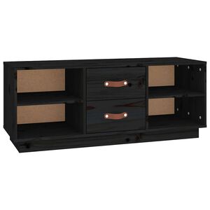 vidaXL TV skrinka čierna 100x34x40 cm mas&iacute;vna borovica