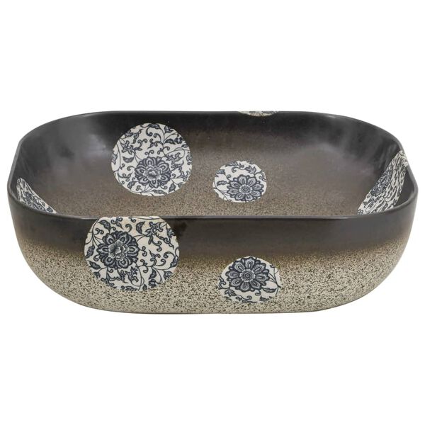 vidaXL Umývadlo na dosku viacfarebné obdĺžnik 48x37,5x13,5cm keramické