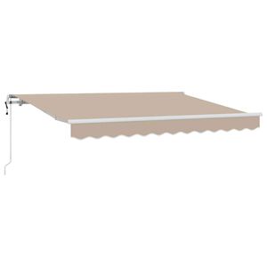 vidaXL Sklopn&aacute; mark&iacute;za B&eacute;žov&aacute; 350 x 200 cm l&aacute;tka