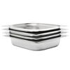 vidaXL Gastron&aacute;doby 4 ks, GN 1/2, 65 mm, nehrdzavej&uacute;ca oceľ