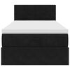 vidaXL Osmanský rám postele s matracom čierna 90x200 cm zamat