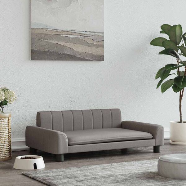 vidaXL Pelech pre psa sivohnedý 90x53x30 cm látka