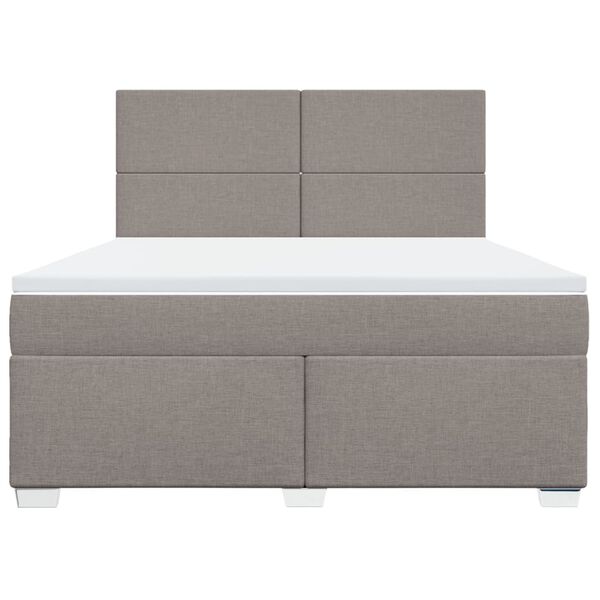 vidaXL Posteľn&yacute; r&aacute;m boxspring s matracom sivohned 180x200 cm l&aacute;tka