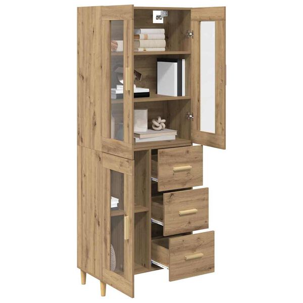 vidaXL Highboard Remeseln&yacute; dub 69,5 x 34 x 180 cm Kompozitn&eacute; drevo