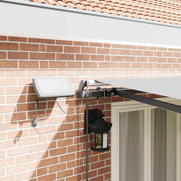 vidaXL Rám markízy so svetlami LED diódy Antracit 500 × 350 cm Hliník