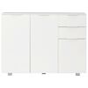 vidaXL Komoda biela 107x35x80,5 cm vysokoleskl&aacute;