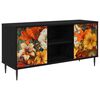 vidaXL TV skrinka GENNEP 102 x 33 x 51 cm Čierny dub Kompozitn&eacute; drevo