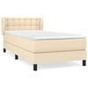 vidaXL Boxspring posteľ s matracom kr&eacute;mov&aacute; 100x200 cm l&aacute;tka