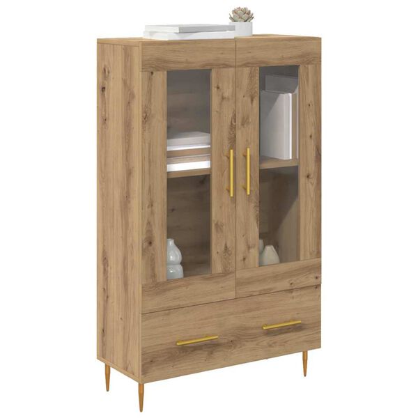 vidaXL Highboard so z&aacute;suvkou Remeseln&yacute; dub 69,5 x 31 x 115 cm