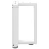 vidaXL Nohy konferenčn&eacute;ho stol&iacute;ka v tvare T, 2 ks, biele, 38x25x(42-43) cm, oceľov&eacute;