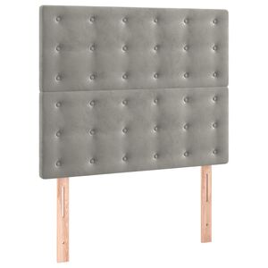 vidaXL Čelo postele svetlosiv&eacute; 80x5x118/128 cm zamatov&eacute;
