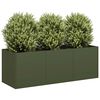 VidaXL kvetin&aacute;č Olive Green 120x40x40 cm Oceľ valcovan&aacute; za studena