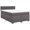 vidaXL Boxspring posteľ s matracom siv&aacute; 160x200 cm umel&aacute; koža