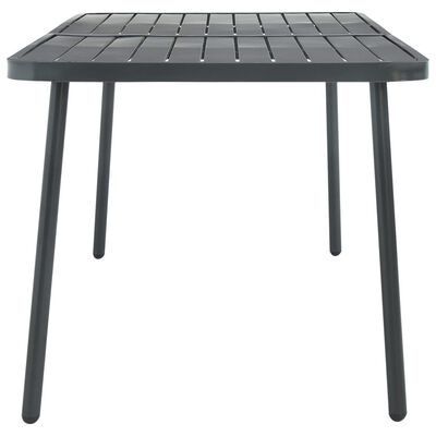 vidaXL Záhradný stôl tmavosivý 180x83x72 cm oceľový