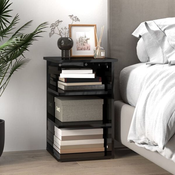 vidaXL Pr&iacute;ručn&aacute; skrinka, leskl&aacute; siv&aacute; 35x35x55 cm, kompozitn&eacute; drevo