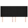vidaXL Čelo postele so z&aacute;hybmi čierne 183x16x118/128 cm l&aacute;tka
