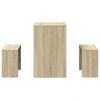 vidaXL 3-dielna s&uacute;prava stol&iacute;ka a lavičky dub sonoma kompozitn&eacute; drevo