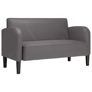 vidaXL Loveseat pohovka siv&aacute; 110 cm umel&aacute; koža