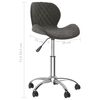 vidaXL Otočn&eacute; jed&aacute;lensk&eacute; stoličky 4 ks tmavosiv&eacute; zamatov&eacute;