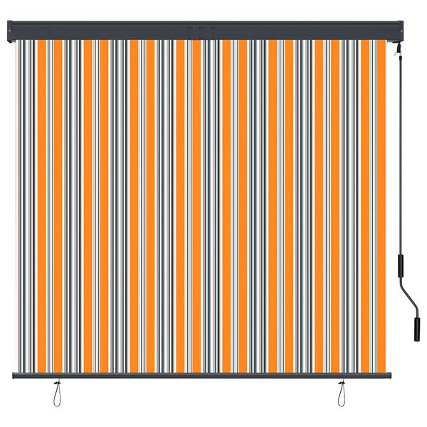vidaXL Vonkaj&scaron;ia zatemňovacia roleta 160x250 cm žlt&aacute; a modr&aacute;