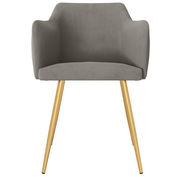 vidaXL Jed&aacute;lensk&eacute; stoličky 6 ks bledosiv&eacute; zamatov&eacute;