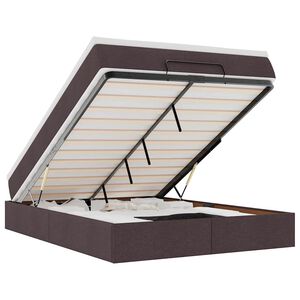 VidaXL Osmansk&aacute; posteľ s matracom Tmavohned&aacute; 140x200cm L&aacute;tka