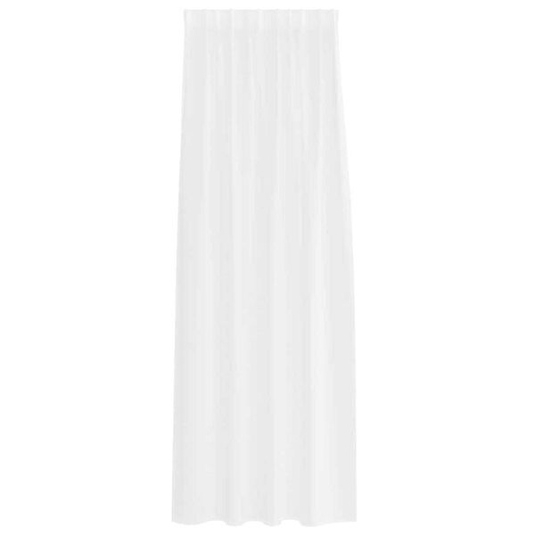 vidaXL Voile z&aacute;clona so z&aacute;clonami 2 pcs Biela 245 x 140 cm Polyester