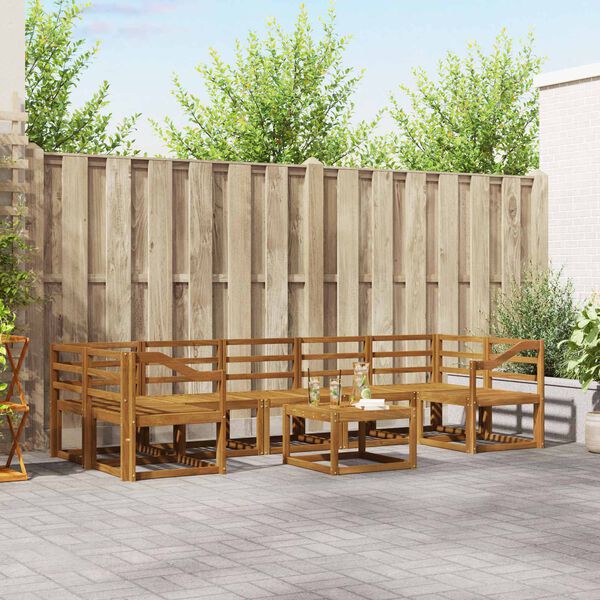 vidaXL Z&aacute;hradn&aacute; s&uacute;prava gaučov 8 pcs Pr&iacute;rodn&aacute; Pevn&eacute; ak&aacute;ciov&eacute; drevo