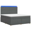 vidaXL Posteľ boxspring s matracom Tmavosiv&aacute; 140 x 200 cm L&aacute;tka