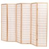 vidaXL Skladac&iacute; parav&aacute;n so 6 panelmi,japonsk&yacute; &scaron;t&yacute;l 240x170cm, pr&iacute;rodn&yacute;