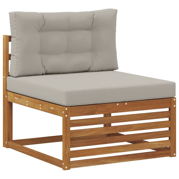 vidaXL S&uacute;pravy pohoviek s vank&uacute;&scaron;om 11 pcs Pr&iacute;rodn&aacute; a svetlosiv&aacute;