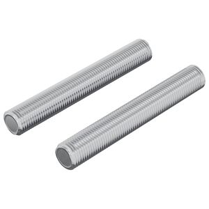 vidaXL Skrutkov&aacute; tyč 2 pcs Strieborn&aacute; 8 x 55 mm Oceľ