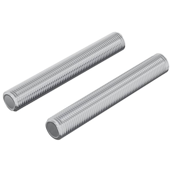 vidaXL Skrutkov&aacute; tyč 2 pcs Strieborn&aacute; 8 x 55 mm Oceľ