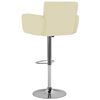 vidaXL Barové stoličky 2 ks krémové umelá koža