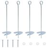 vidaXL Zemn&yacute; kotviaci predmet 4 pcs Strieborn&aacute; &Oslash;10 x 40 cm