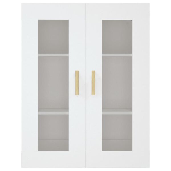 vidaXL Závesná nástenná skrinka biela 69,5x34x90 cm