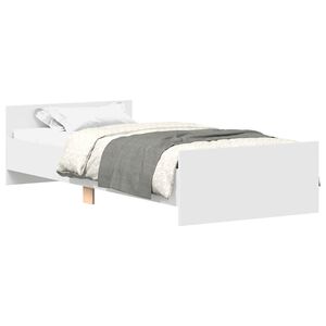 vidaXL Posteľn&yacute; r&aacute;m biely 90x190 cm kompozitn&eacute; mas&iacute;v
