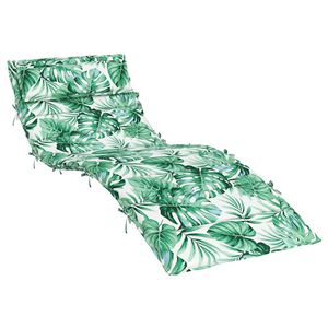 vidaXL Podložka na ležadlo vzor listov 180x60x4 cm oxfordsk&aacute; l&aacute;tka