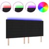 vidaXL LED hlavov&aacute; doska so svetlami LED di&oacute;dy Čierna 200 cm Polyester