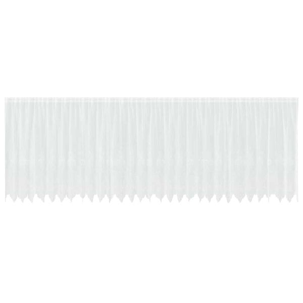 vidaXL Čipkov&aacute; z&aacute;clona so z&aacute;clonami Biela 160 x 750 cm Polyester