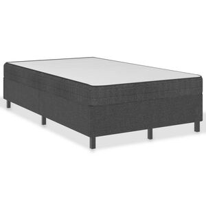 vidaXL Posteľ boxspring tmavo&scaron;ed&aacute; l&aacute;tkov&aacute; 120x200 cm